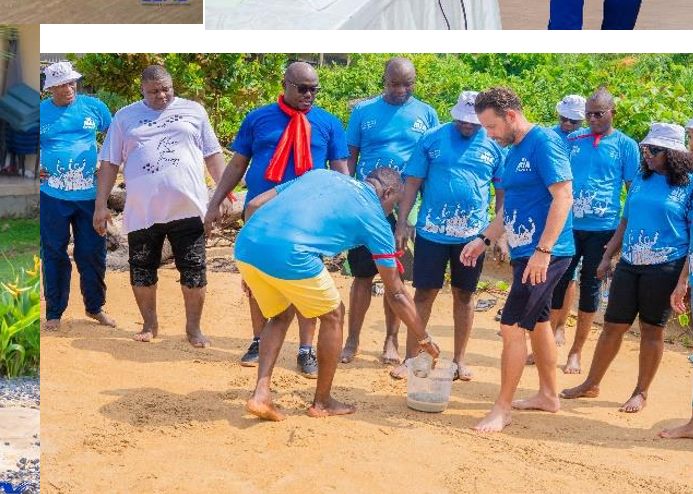 Jeu collectif sur la plage de Kribi
