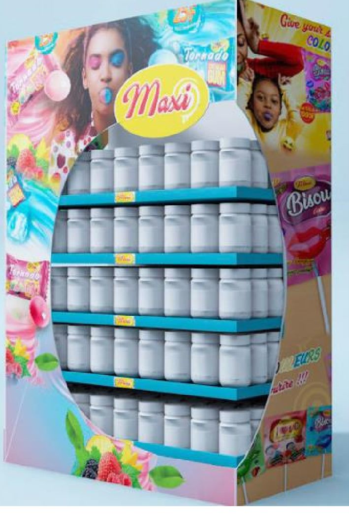 Présentoir 3D Maxi Bisou OK Foods