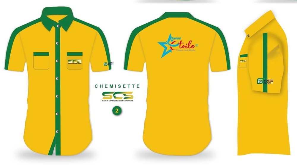 Chemisette jaune brodée du personnel SCS